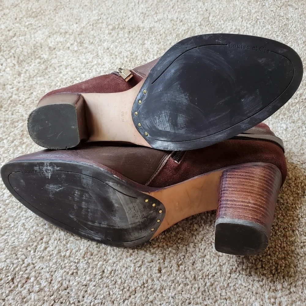 Louise Et Cie Womens Booties. Brown leather and suede. Size 9